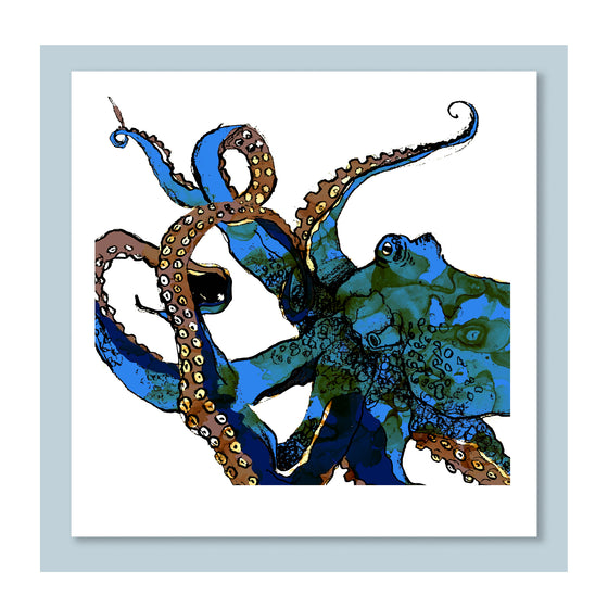Fine Art Giclee Print of an original illustration of an Octopus  by Tori Gray.