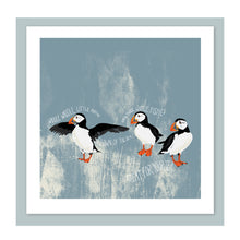  Puffin Waddle Square Print
