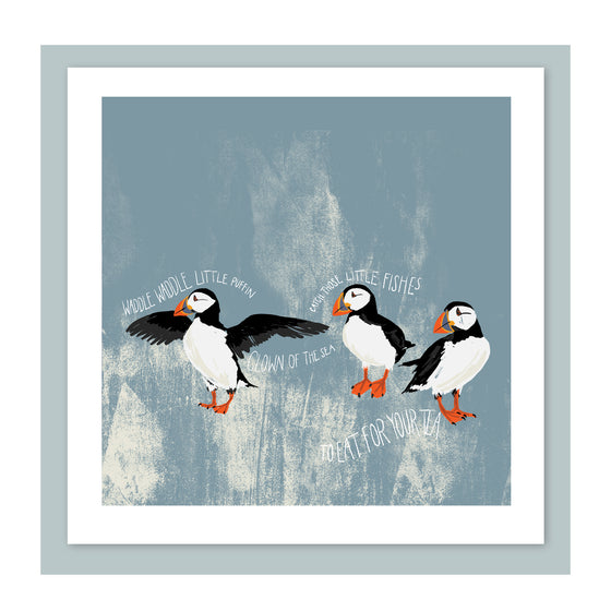 Puffin Waddle Square Print