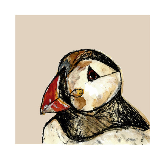 Fine Art Giclee Print of an original illustration of a Puffin by Tori Gray.