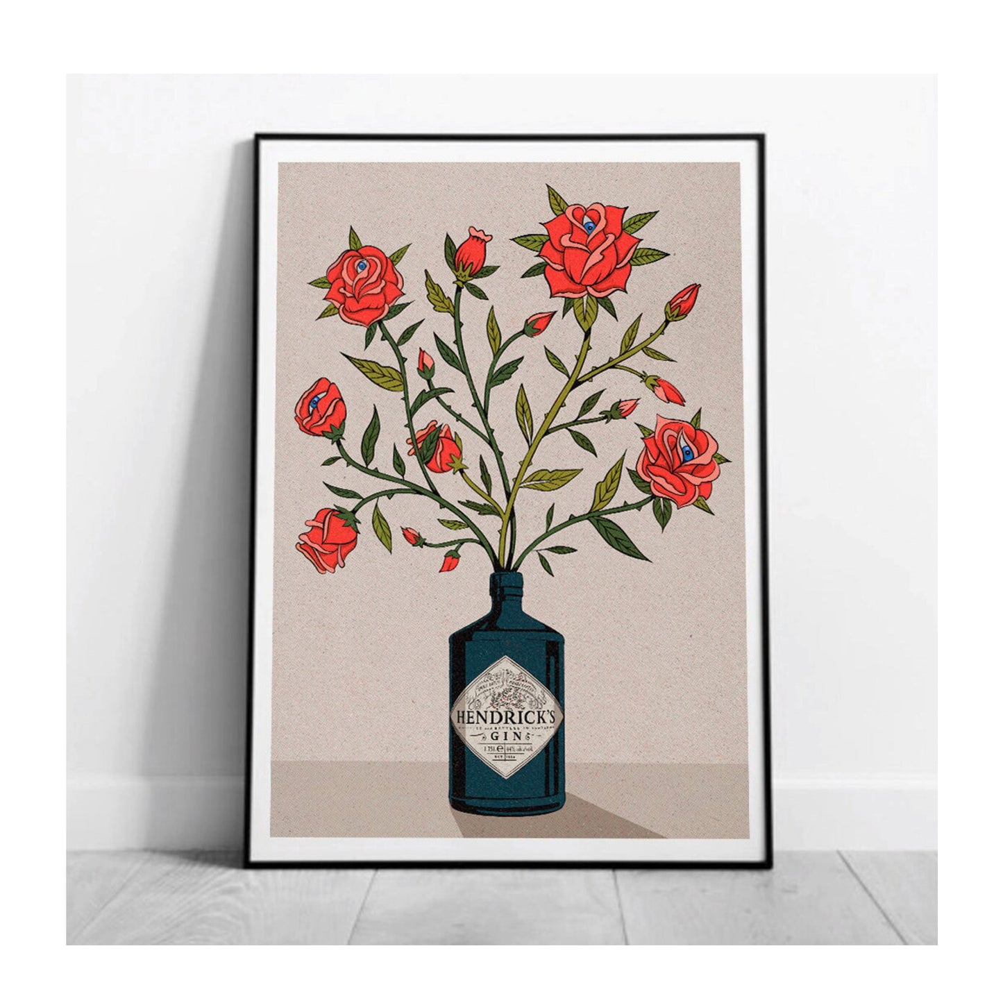 Roses and Hendricks Print
